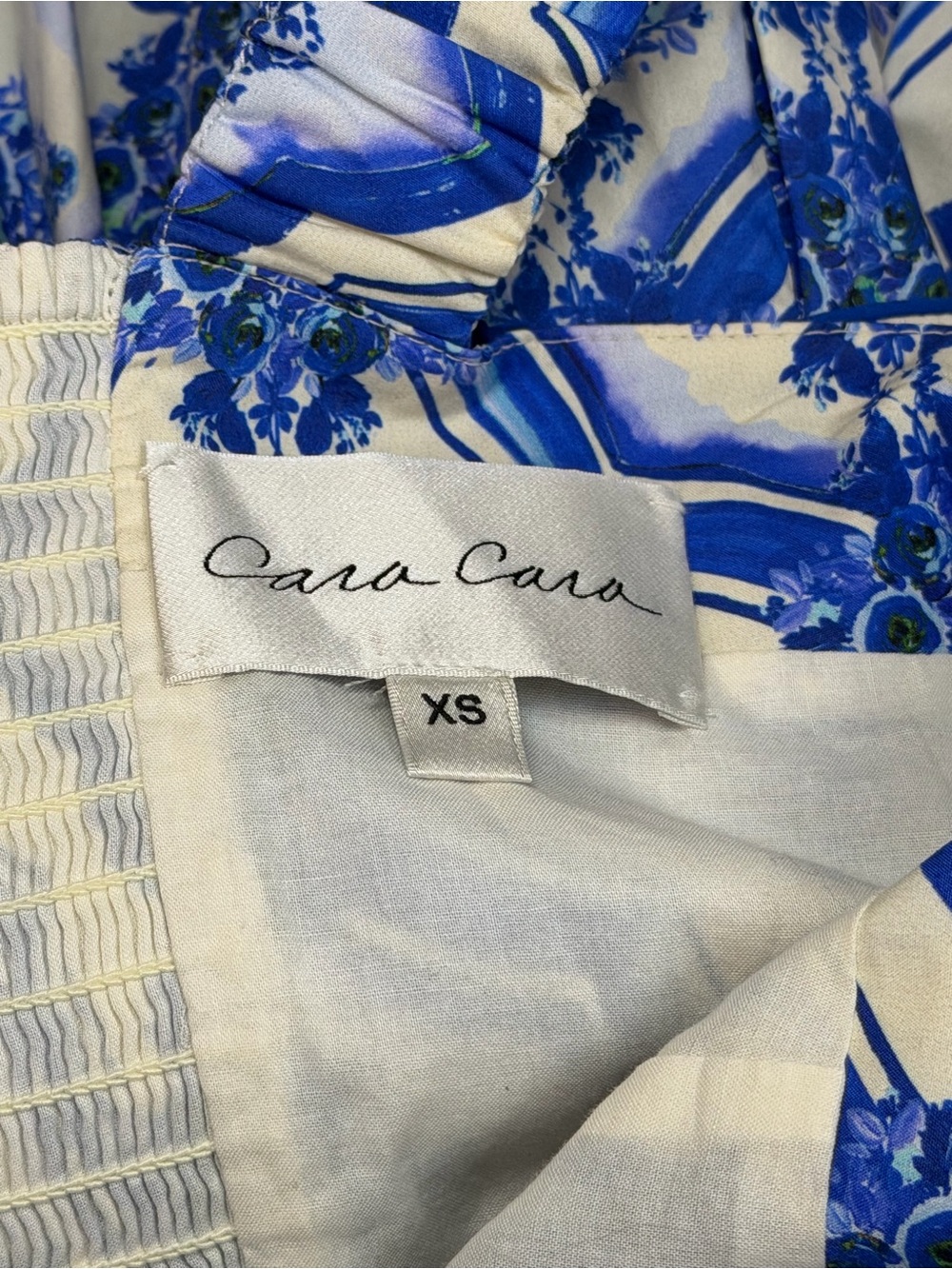Cara Cara Candace Cotton Belted Midi Dress Mediterranean Coastal | XS - Picture 8 of 9